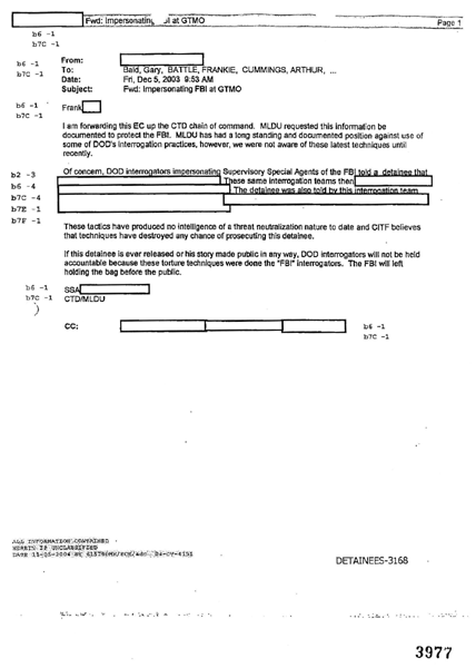 December 5 2003 FBI email reporting on Guantnamo interrogation of Mohamedou - photo 16