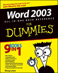 title Word 2003 All-in-one Desk Reference for Dummies --For Dummies - photo 1