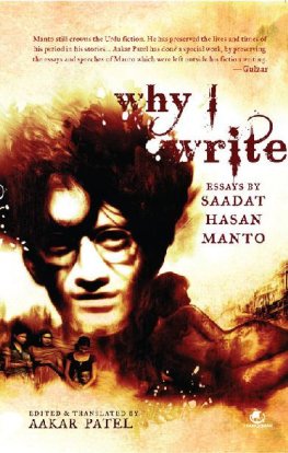 Saadat Manto - Why I Write: Essays