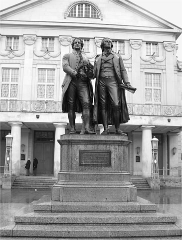 3 The Goethe-and-Schiller statue in front of what is now 2013 the Deutsches - photo 5