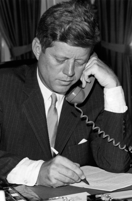 PRESIDENT KENNEDY ADDRESSES AMVETS CONVENTION BY PHONE AUGUST 23 1962 - photo 2