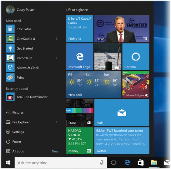 Figure 2 In Windows 10 the right side of the Start menu offers what Microsoft - photo 4