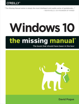 David Pogue Windows 10 : the missing manual®