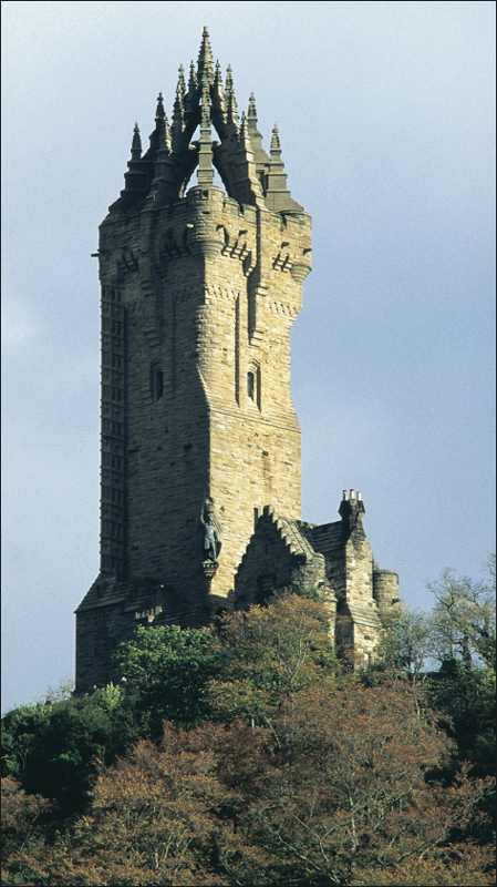 The National Wallace Monument at Abbey Craig Inset Bronze statue of William - photo 2