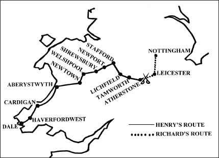 The approach routes of the two armies The redating of Tudors advance by - photo 3