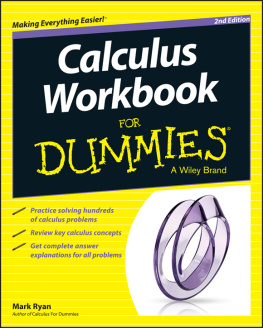 Mark Ryan - Calculus Workbook For Dummies