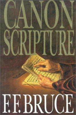 Bruce The Canon of Scripture