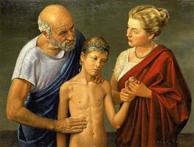 Fig 11 Hippocrates examining a child a painting by Robert Thom 1950s - photo 1