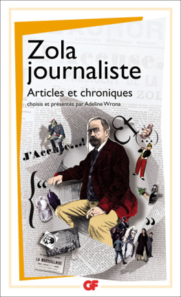 Emile Zola - Zola journaliste