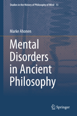 Ahonen - Mental disorders in ancient philosophy