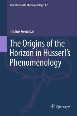 Geniusas - The origins of the horizon in Husserls phenomenology