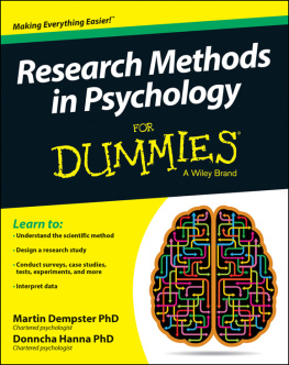 Martin Dempster - Research Methods in Psychology For Dummies