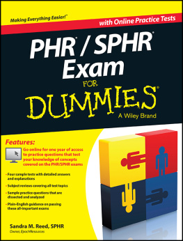 Sandra M. Reed PHR / SPHR Exam For Dummies