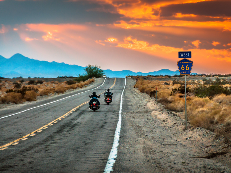 Motorcyclists on Route 66 California BILL DICKINSON GETTY IMAGES - photo 4