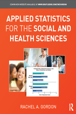 Rachel A. Gordon - Applied Statistics for the Social and Health Sciences