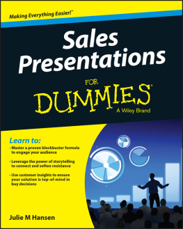 Julie Hansen Sales Presentations For Dummies