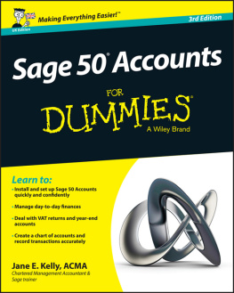 Jane E. Kelly - Sage 50 Accounts For Dummies