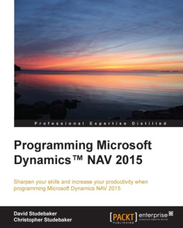 David Studebaker - Programming Microsoft Dynamics™ NAV 2015