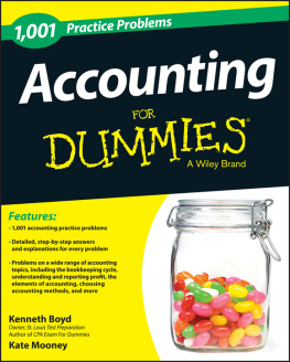 Kenneth Boyd 1,001 Accounting Practice Problems For Dummies