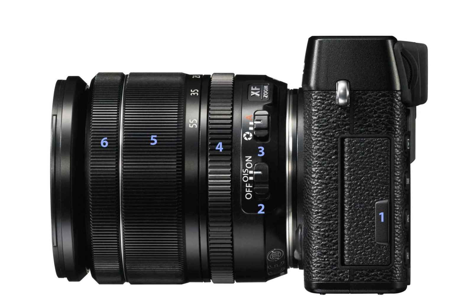 Fig 4 X-E2 left side view with 1855mm kit zoom lens USBHDMI port cover - photo 4