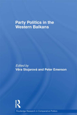 Vera Stojarová - Party Politics in the Western Balkans