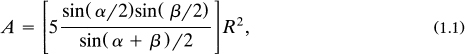 where A is the area of the pentagram Substituting the values of and into this - photo 4