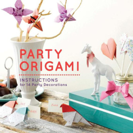 Jessica Okui - Party Origami Paper and Instructions for 14 Party Decorations