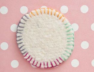 Felted Disk Coasters Fusible web One of my favorite products is Pellon 805 - photo 11