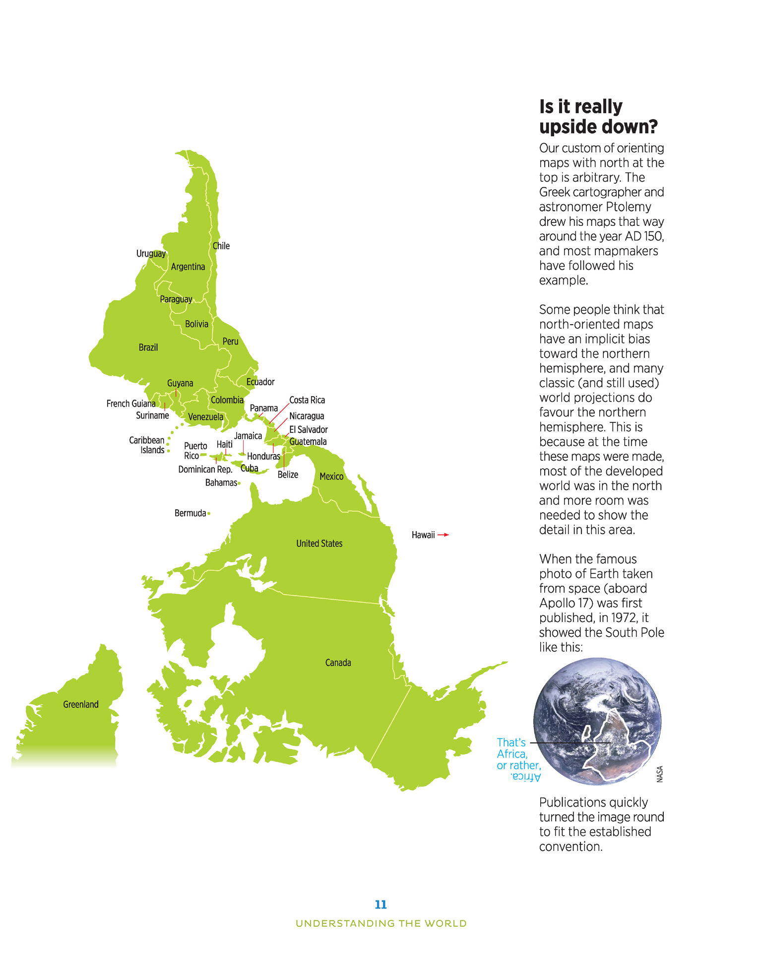 Is it really upside down Our custom of orienting maps with north at the top - photo 12