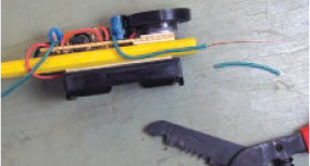 Attach the perfboard and battery holder to the pencil Secure the graphite - photo 6