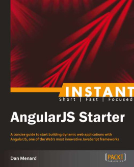 Dan Menard - Instant AngularJS Starter