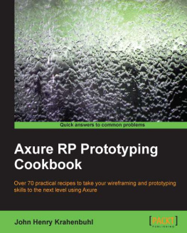 John Krahenbuhl Axure RP Prototyping Cookbook