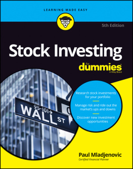 Paul Mladjenovic - Stock Investing For Dummies