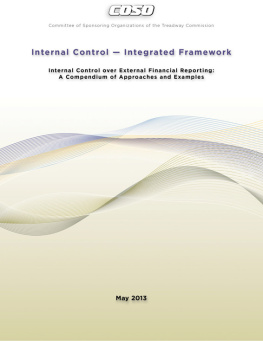 AICPA Internal Control - Integrated Framework: Internal Control Over External Financial Reporting: A Compendium of Approaches and Examples