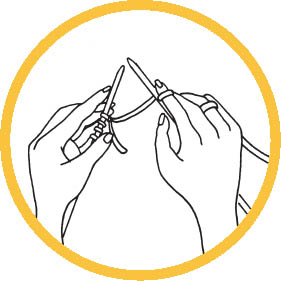 figure 1a how to hold the needles and yarn positioning the yarn American - photo 4