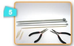 Metal knitting needles in different sizes and diameters wooden skewer and - photo 6