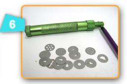 A clay extruder is used to extrude clay It comes with different discs that - photo 7