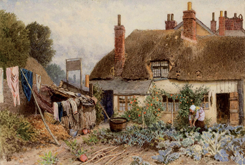 XIII A cottage garden depicted in a watercolour by Myles Birket Foster Unlike - photo 15