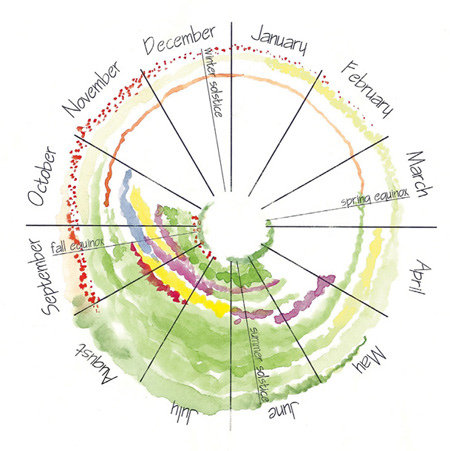 A seasonal map of the authors garden hints at the changing landscape with - photo 9