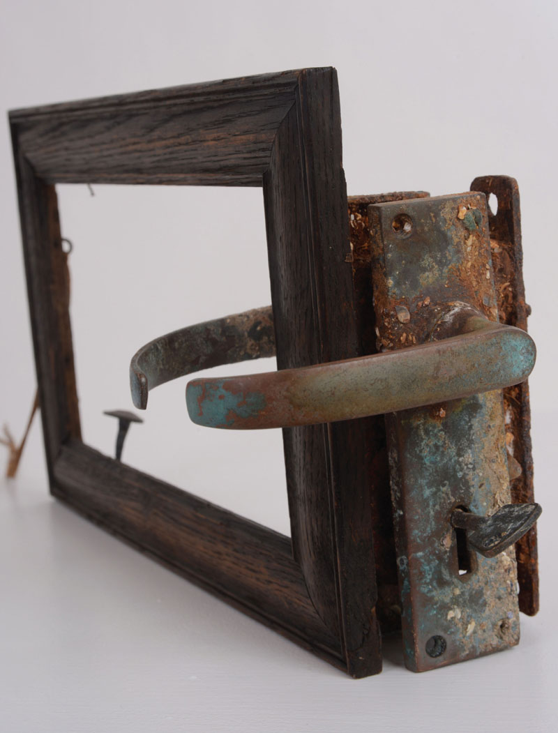Atomic Equilibrium 2013 Jac Scott Old wooden picture frame found discarded - photo 5