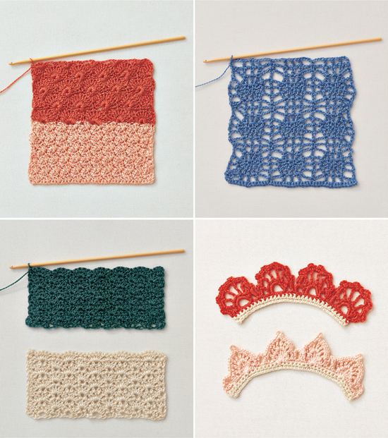 Swatches clockwise from top left How to use this book Crochet is formed - photo 5