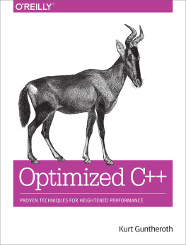 Kurt Guntheroth - Optimized C++: Proven Techniques for Heightened Performance