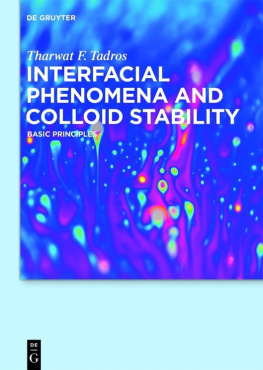 Tadros - Interfacial phenomena and colloid stability. Volume 1 : basic principles