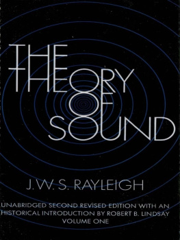 Unknown The Theory of Sound, Volume One