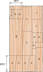 FIG B PLYWOOD CUTTING DIAGRAM FIG C LEG DETAILS Contemporary TV Stand - photo 8