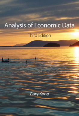 Gary Koop Analysis of Economic Data