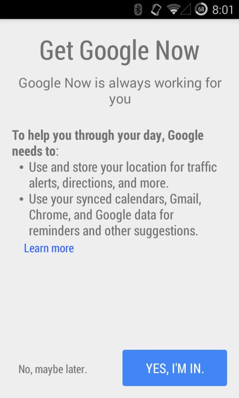 To get the full Google Now experience you need to use several Google services - photo 9