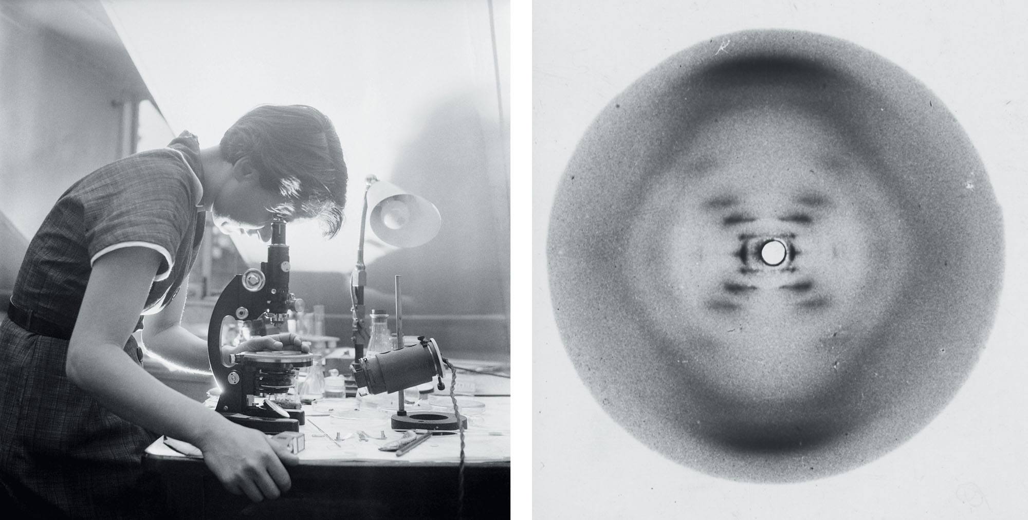 Rosalind Franklin looks down a microscope at Kings College in London in the - photo 13