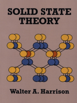 Walter A. Harrison - Solid State Theory