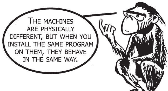 The machines are physically different but when you install the same program on - photo 8